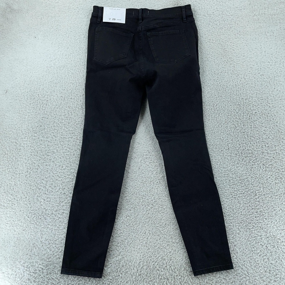 Ann Taylor LOFT‎ Legging Jeans Womens 8P 29x26 Black Stretch Skinny Jeggings